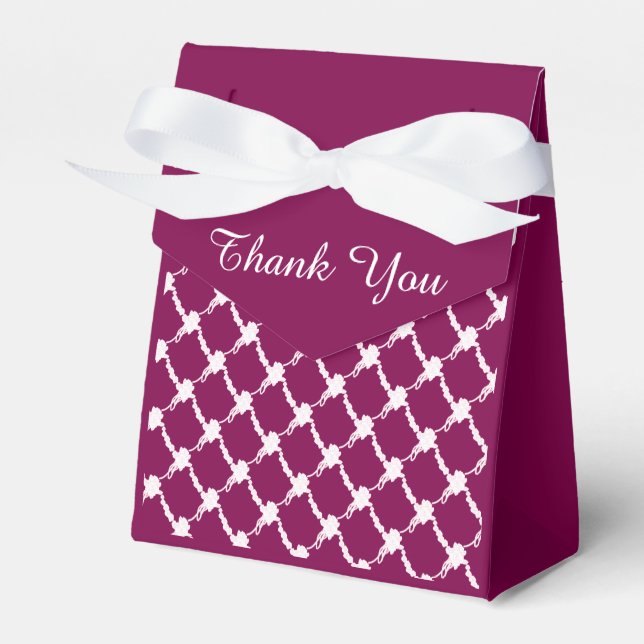 Caja Para Regalos Thank You Floral  Plum   (Front Side)