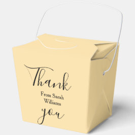 Caja Para Regalos Thank you from add name yellow Pastel boho wedding