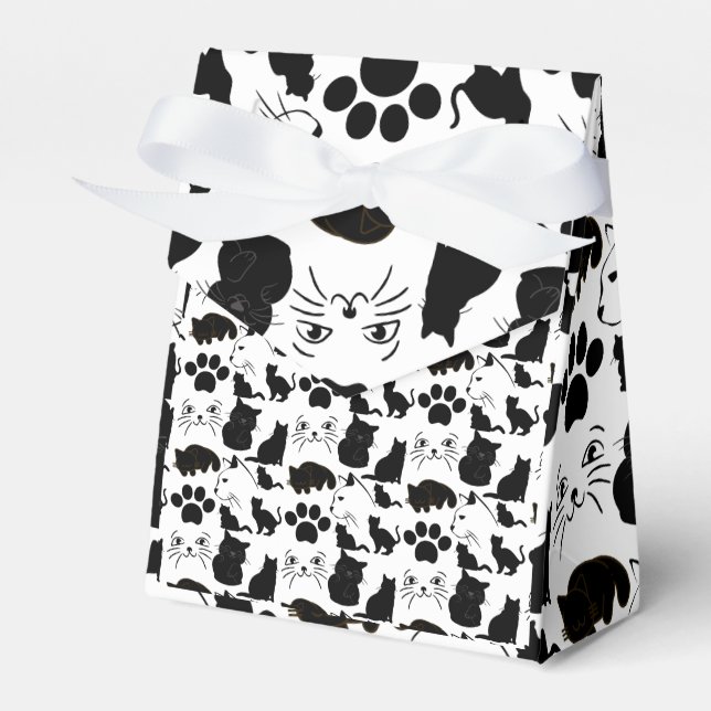 CAJA PARA REGALOS THE BLACK CATS PATTERNS FOR PETS  LOVER (Front Side)