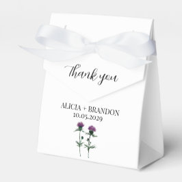 Caja Para Regalos Thistle Purple Scottish Floral Modern Boda