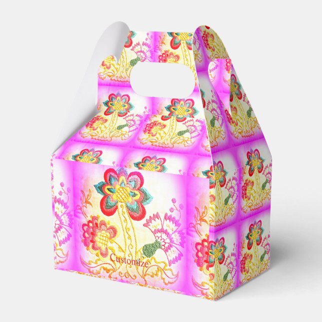 Caja Para Regalos Thunder_Cove, árbol de palma rosa (Front Side)