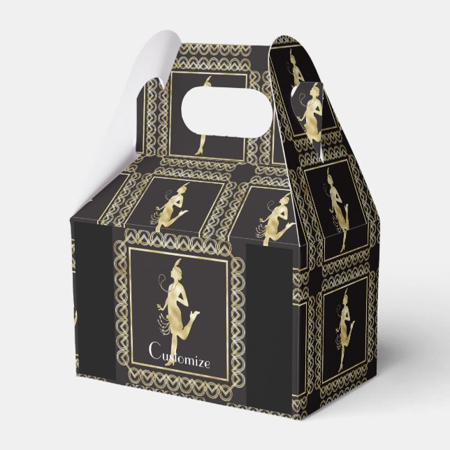 Caja Para Regalos Thunder_Cove, Chica de Flapper de 1920 (Front Side)