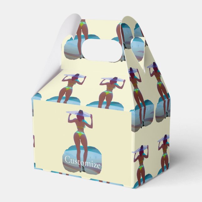 Caja Para Regalos Thunder_Cove, Chica de playa de booty en bikini (Front Side)