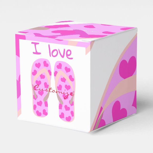 Caja Para Regalos Thunder_Cove con Flip-Flops rosa (Costado Anverso)