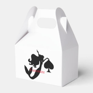 Caja Para Regalos Thunder_Cove de silueta de sirena de espátula negr
