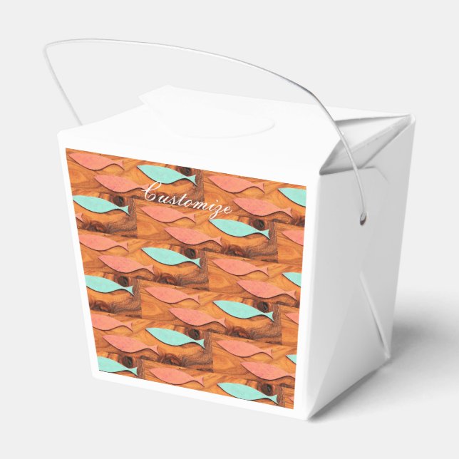 Caja Para Regalos Thunder_Cove de tres patrones de peces (Reverso)