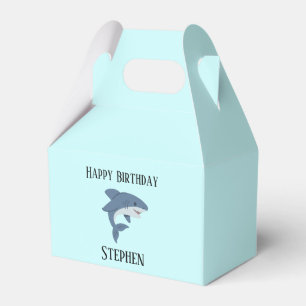 Caja Para Regalos Tiburón azul lindo personalizado