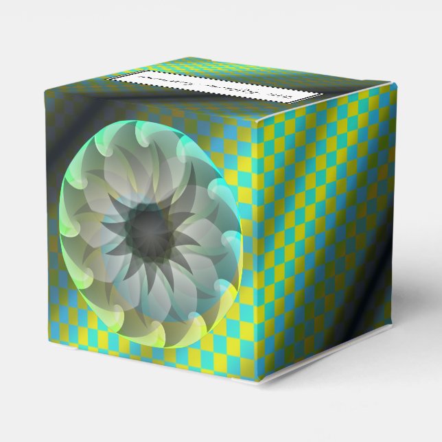 Caja Para Regalos Tiburón espiral por Kenneth Yoncich (Reverso Costado)