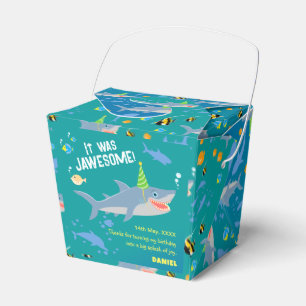 Caja Para Regalos Tiburón sonriente bajo el mar niño Partido Cumplea