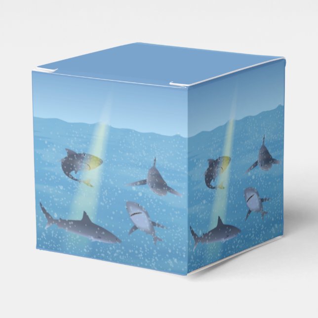 Caja Para Regalos Tiburones (Costado Anverso)