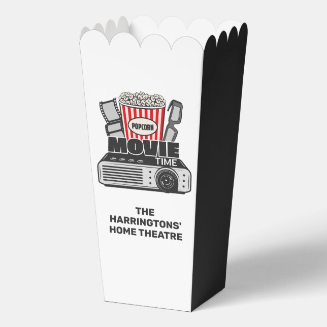 Caja Para Regalos Tiempo de película de texto de personalizado (Anverso)