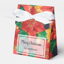 Caja Para Regalos Tienda navideña de Navidades de Poinsettias