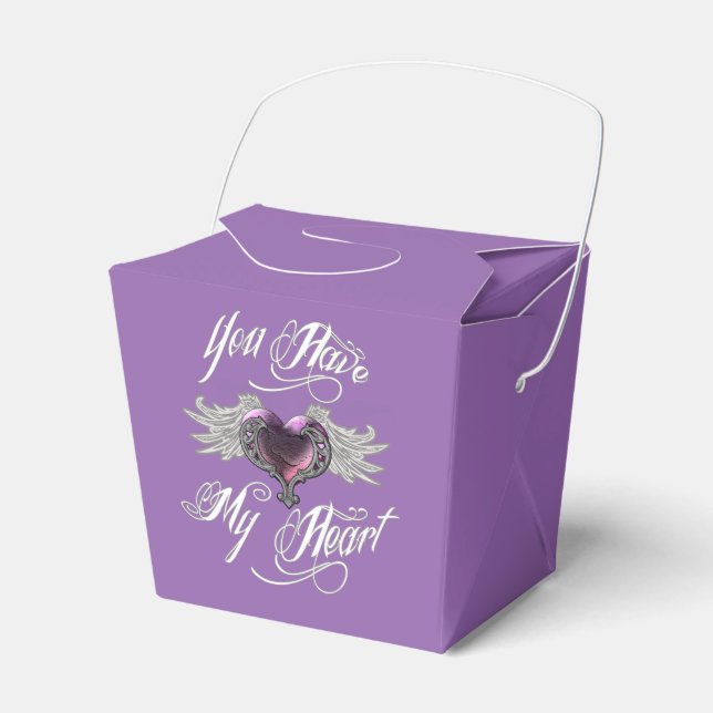 Caja Para Regalos Tienes Mi Corazón Rosa (Front Side)