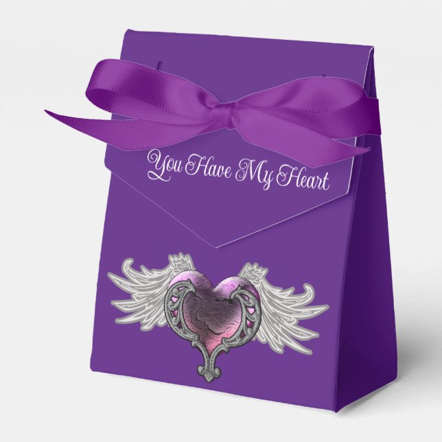 Caja Para Regalos Tienes Personalizado Mi Corazón Rosa (Front Side)