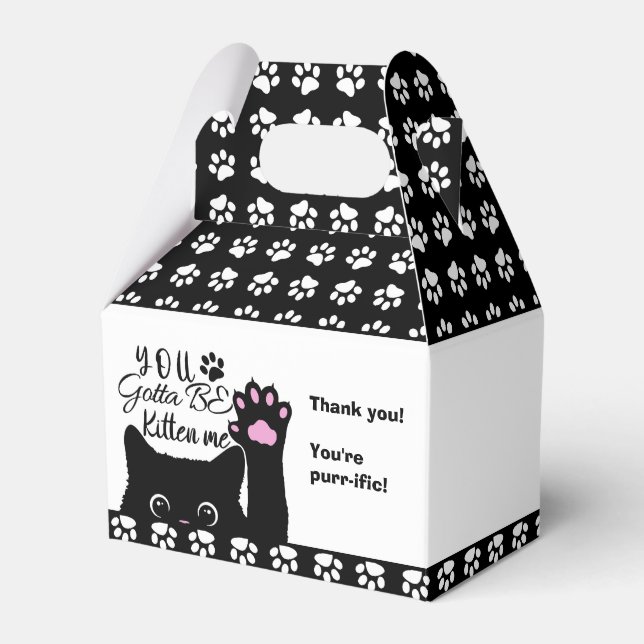 Caja Para Regalos Tienes Que Ser Gatito Me Divertido Patrón De Gato  (Front Side)