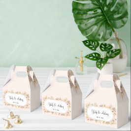 Caja Para Regalos Tierra Cálida Palma Oval Arco Estético Neutral