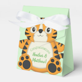 Caja Para Regalos Tiger Baby Shower Green