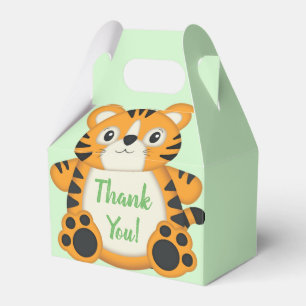 Caja Para Regalos Tiger Baby Shower Green