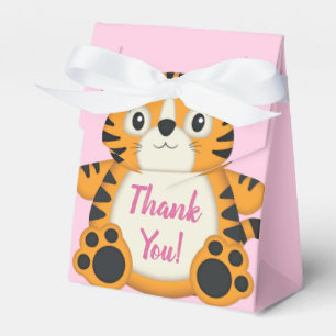 Caja Para Regalos Tiger Baby Shower Pink