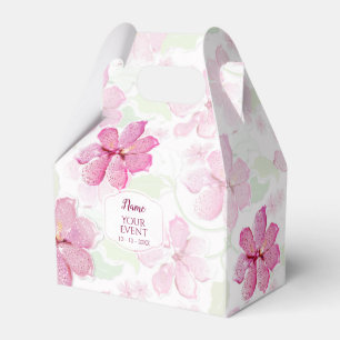 Caja Para Regalos Tigre rosa Lily Clematis Personalizada