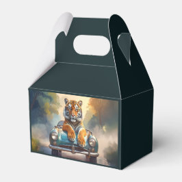 Caja Para Regalos Tigre sentado en un auto deportivo