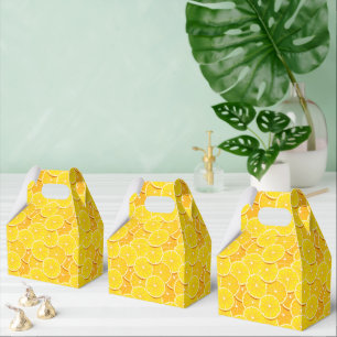 Caja Para Regalos tilo lindo patrón de fruta de limón