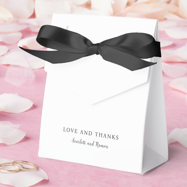 Caja Para Regalos Timeless Black and White Elegant Wedding (Boda)