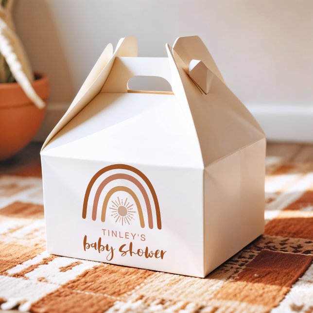Caja Para Regalos TINLEY Boho Terracotta Invitación al sol arcoiris (Subido por el creador)