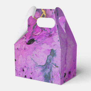 Caja Para Regalos Tinta negra y púrpura brillante con salpicaduras v