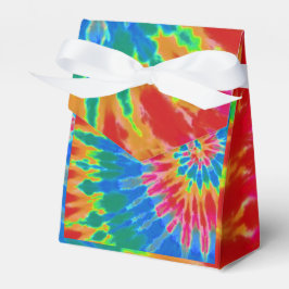 Caja Para Regalos Tinte Empatado Arcoíris Espiral Groovy