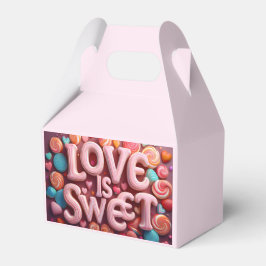Caja Para Regalos Tipografía de boda de San Valentín Love Is Sweet