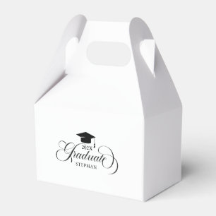 Caja Para Regalos Tipografía elegante de escritura negra para gradua