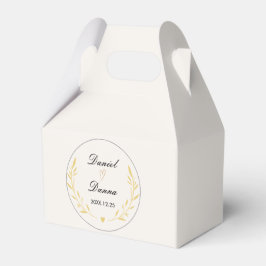 Caja Para Regalos Tipografía minimalista de naranja azul elegante