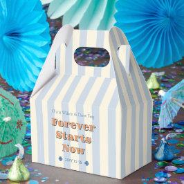 Caja Para Regalos Tipografía minimalista naranja azul elegante