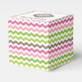 Caja Para Regalos Tira de chevron colorida con trufa de chocolate