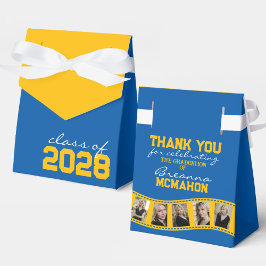 Caja Para Regalos Tira de película de Collage de fotos amarillo azul