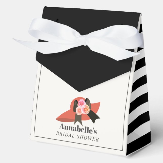 Caja Para Regalos Toca de estilo Derby Rosa Roja Gran Cumpleaños Nup (Anverso)