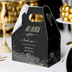 Caja Para Regalos Toda la fiesta de cumpleaños de black romance eleg
