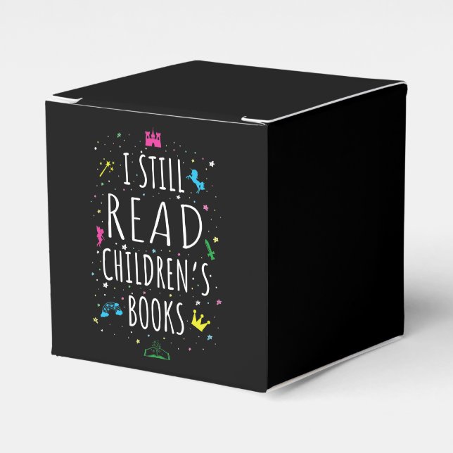 Caja Para Regalos Todavía leo libros para niños (Costado Anverso)