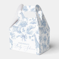 Toile de Jouy Safari animales polvorientos azul el
