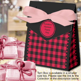 Caja Para Regalos Toldo de cuadros de Búfalo - Negro y Rojo - 4x2x5