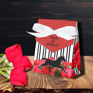 Caja Para Regalos Toldo de rayas de caballo Derby de rosas rojas acu