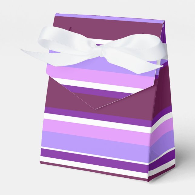 Caja Para Regalos Tonos de rayas violetas (Front Side)