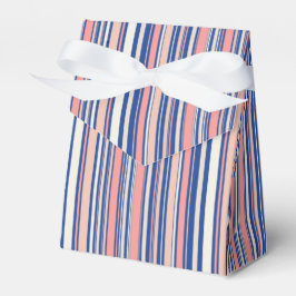 Caja Para Regalos Tonos de rosa, azul y rayas naranjas