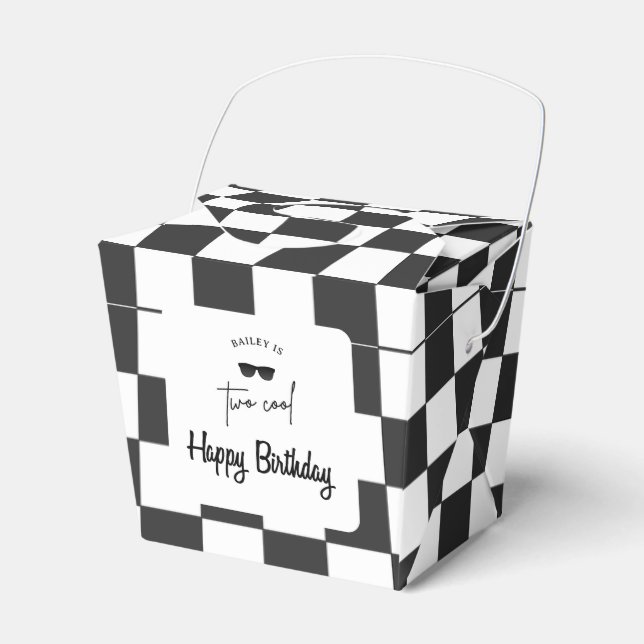 Caja Para Regalos Too Cool 2nd Birthday Favor Box (Front Side)