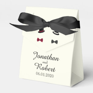 Caja Para Regalos Top Hats and Bow Ties Gay Wedding Favor Box