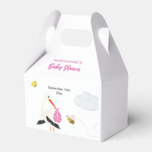 Caja Para Regalos Tormenta rústica con Baby Shower Chica de mariposa