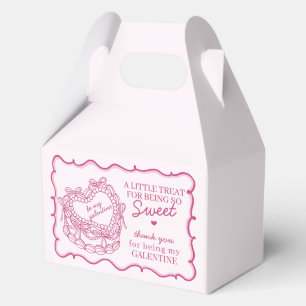 Caja Para Regalos Torta Coqueta de Corazón con Lazo Rosa Fiesta de G