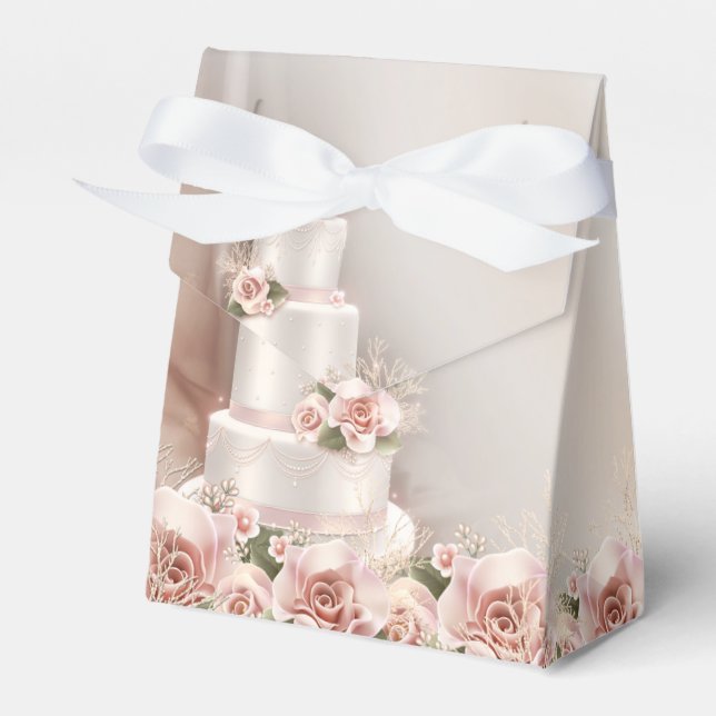 Caja Para Regalos Torta de Boda (Front Side)