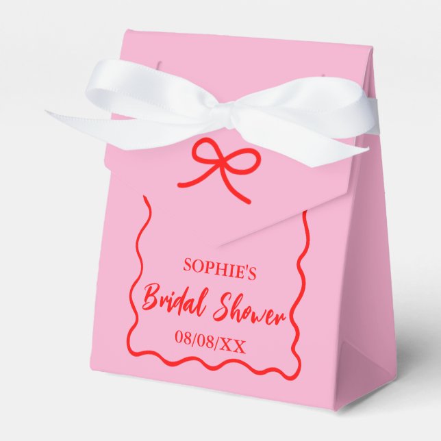 Caja Para Regalos Torta de Cumpleaños de Boda con Borde Ondulado Ret (Front Side)